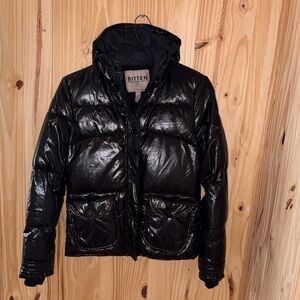 Bitten by Sarah Jessica Parker Black Shiny Puffer Jacket